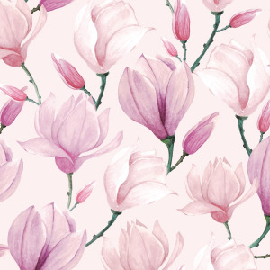 pink magnolia wallpaper in peel and stick by the wallberry