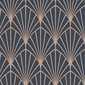 dark art deco wallpaper in peel and stick by The Wallberry