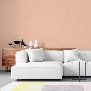nude peony wallpaper in peel and stick by The Wallberry