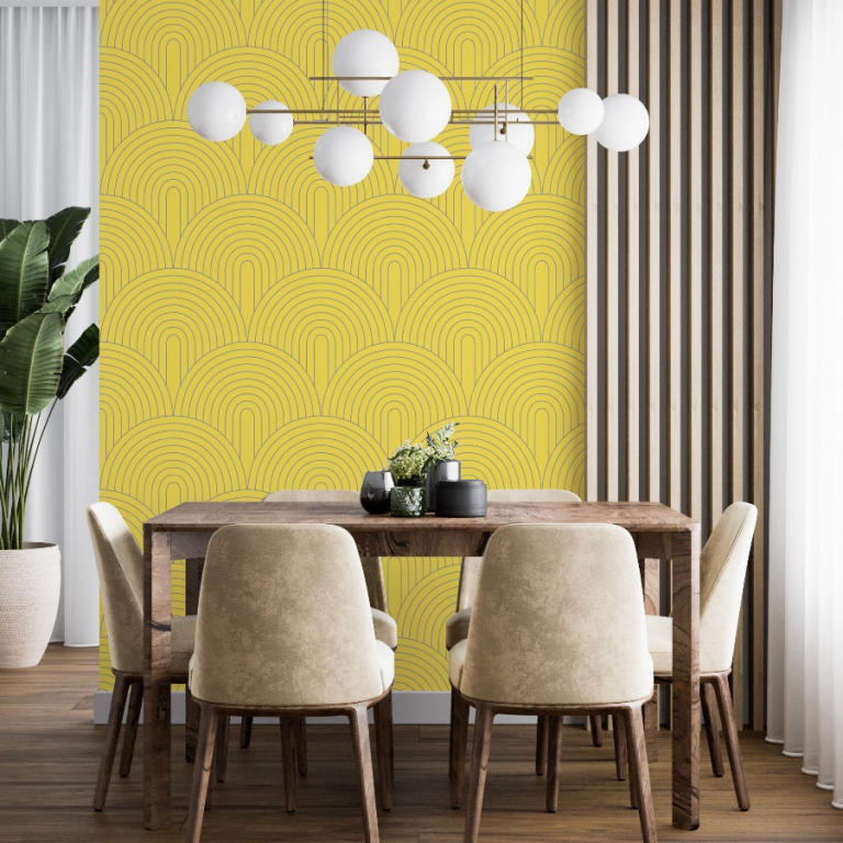 Dark Art Deco Wallpaper Peel and Stick The Wallberry