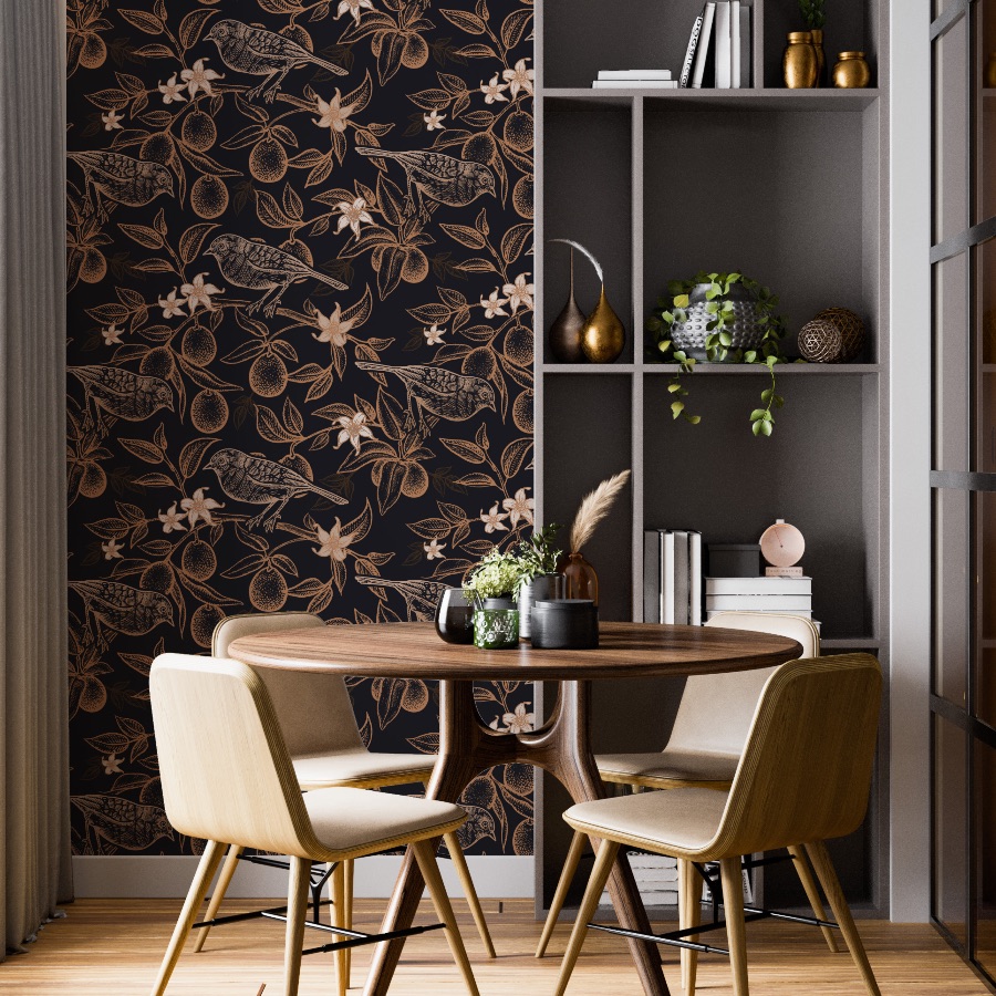 Moody Floral Wallpaper - Dark Garden Peel and Stick - The Wallberry