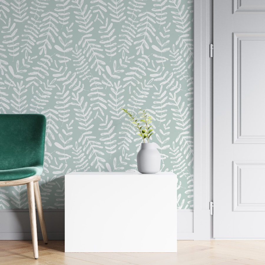Helsinki Sage Green Peel and Stick Wallpaper