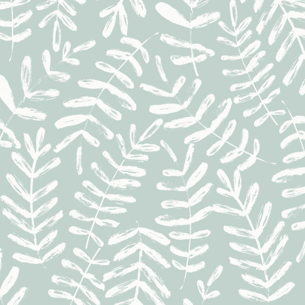 eucalyptus wallpaper in sage green peel and stick by The Wallberry