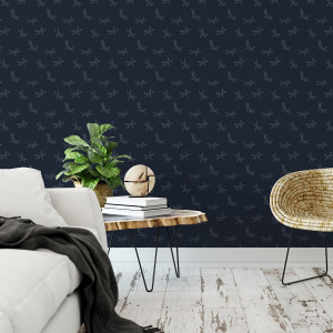 dark dragonfly wallpaper in peel and stick