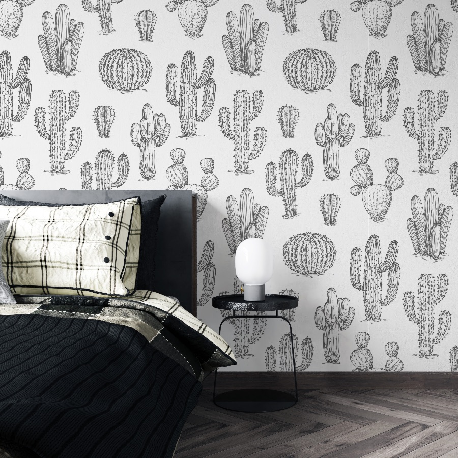 cactus pattern wallpaper