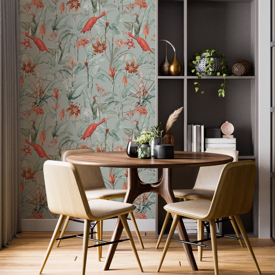 modern tropical wallpapers in peel and stick