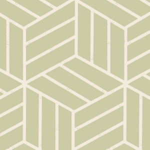 sage green geometric wallpaper cubes pattern in peel and stick