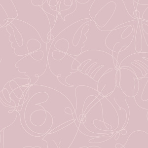 Pink Butterfly Wallpaper in peel and stick