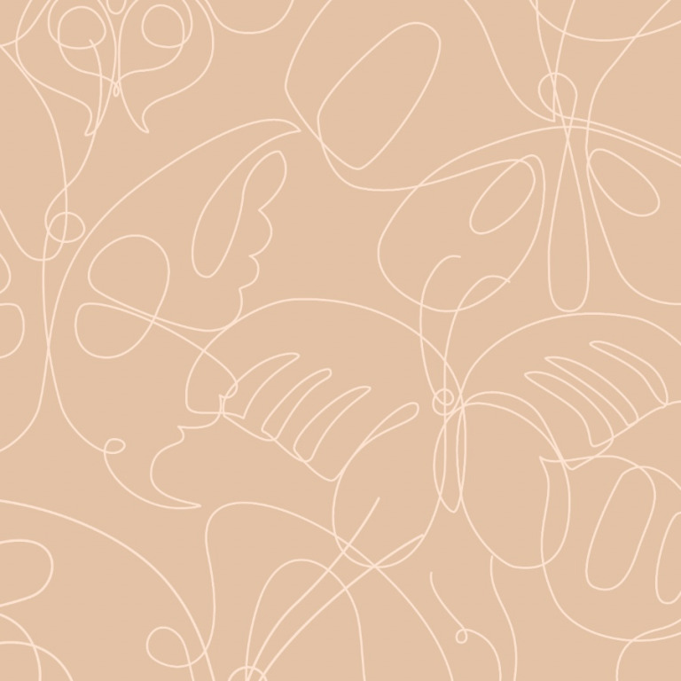 Beige Butterfly Wallpaper - Peel and Stick - The Wallberry