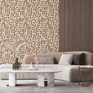 brown geometric lines wallpaper