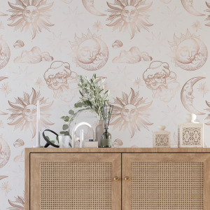 celestial wallpaper in peel and stick
