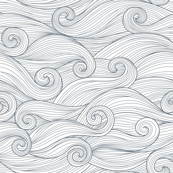 Ocean Waves Wallpaper - Peel And Stick - The Wallberry