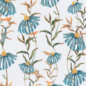 wild daisies meadow wallpaper in peel and stick