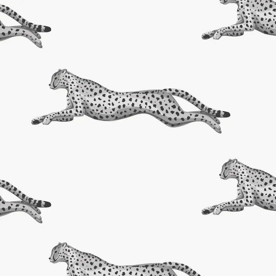 grey leopard wallpaper in peel and stick by the wallberry