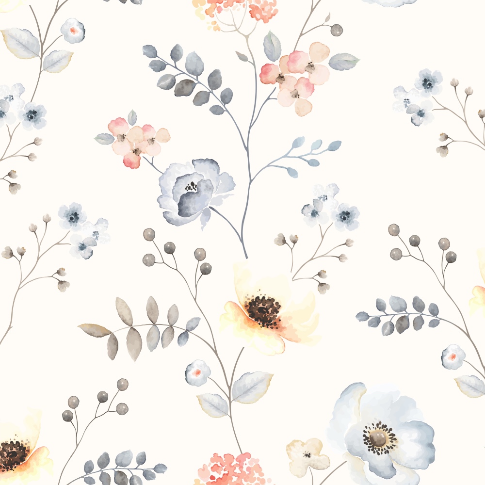 french floral wallpaper in peel and stick