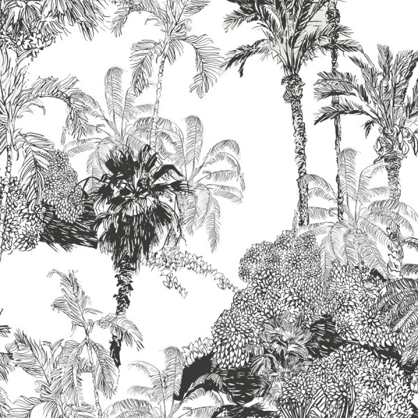 vintage palm trees self adhesive wallpaper