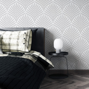 grey art deco self adhesive wallpaper by the wallberry