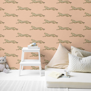 peachy pink self adhesive wallpaper by the wallberry