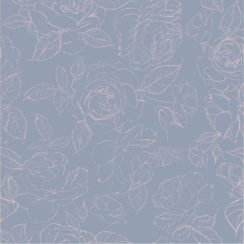 Lavender Roses Self Adhesive Wallpaper